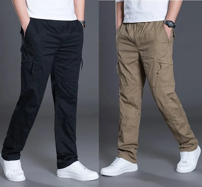 AUTUMN FASHION MEN PANTS CASUAL COTTON LONG PANTS ( Pack of 2 )