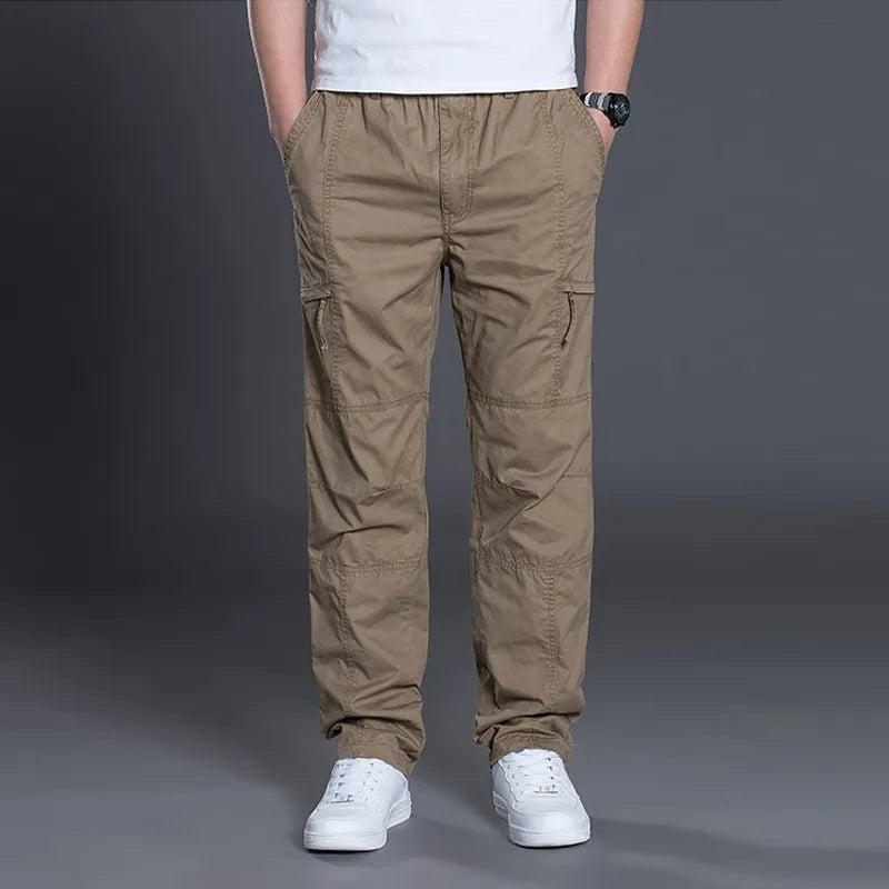 AUTUMN FASHION MEN PANTS CASUAL COTTON LONG PANTS ( Pack of 2 )